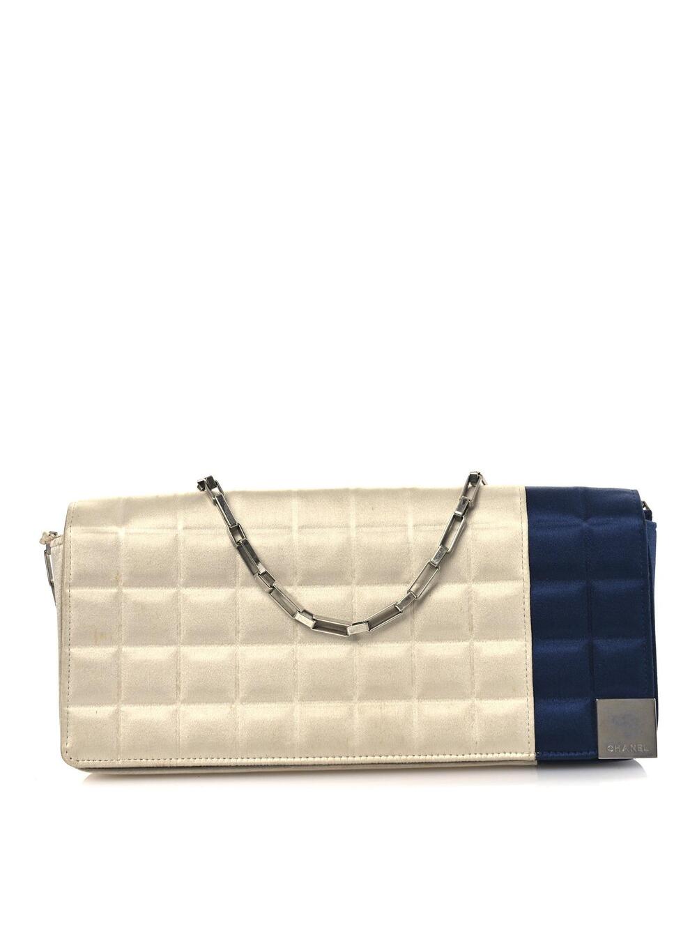 Chanel Satin Chocolate Bar Flap White #359119C55B